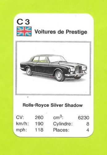 Carte rolls royce - carte, n°c3