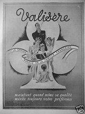 PUBLICITÉ 1940 VALISÈRE SOUS
