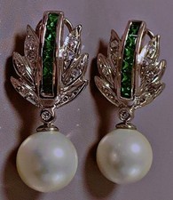 SPLENDIDES BOUCLES D’OREILLES ARGENT SAPHIR ZIRCONIUM  SILVER EARRINGS