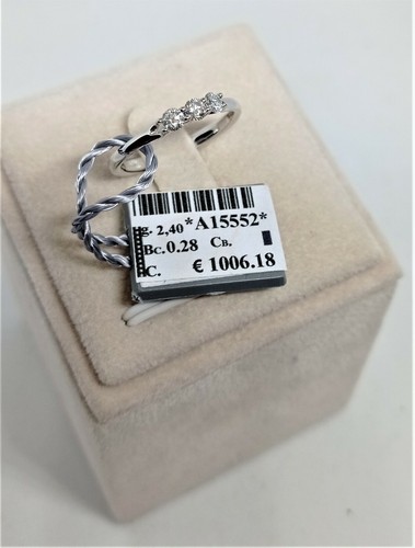 Bague blanc 18k 750 - or,