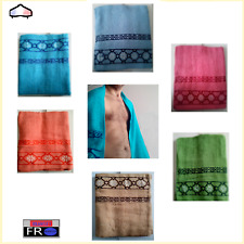 Serviette de bain avec motif 140 x70cm - 100X50 CM 3 Modèle 9 couleurs au choix