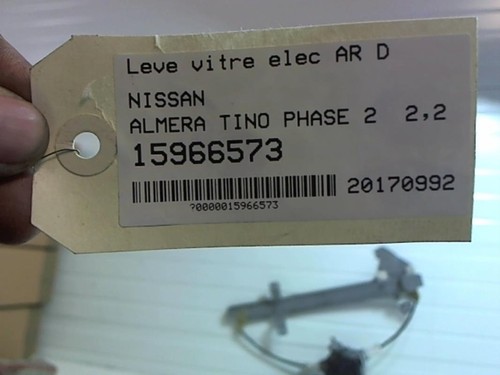 Leve vitre electrique arriere