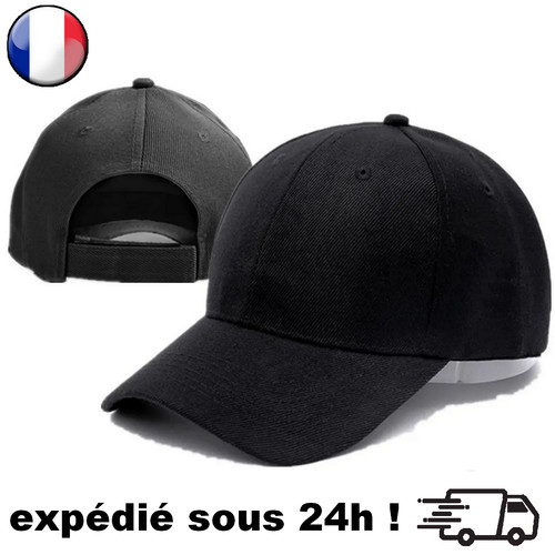 Casquette noire baseball - casquette,