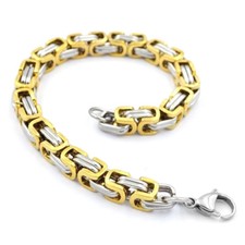 BRACELET HOMME ACIER ET PLAQUE