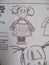 patron poupée  40 cm robe