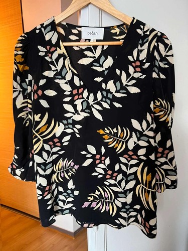 Viscose blouse noir - ba&sh,