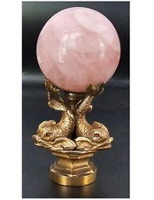 SCEAU A CACHETER EN LAITON ET QUARTZ ROSE