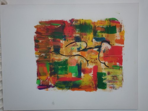 Tableau abstrait moderne - abstrait,