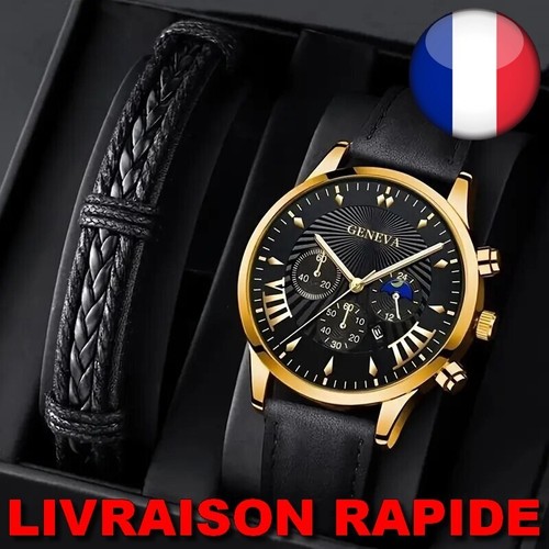 Montre bracelet cuir homme - montre,