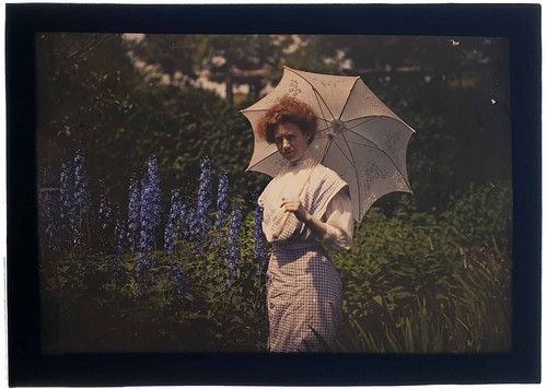 Photographie autochrome femme - autochrome,