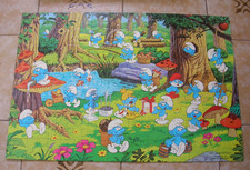 Ancien puzzle BD Schtroumpfs de 1982.  100 pièces. Les Schtroumpfs en forêt