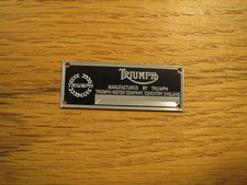 Triumph metal display plaque - metal,