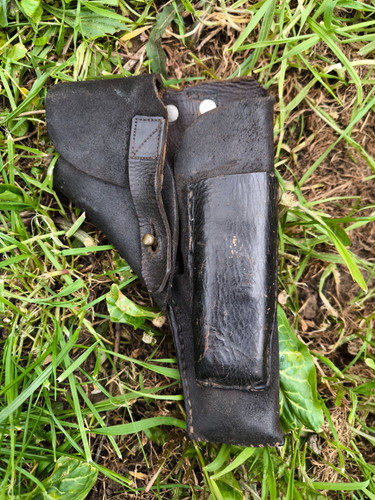 Etui cuir noir p38 fin - cuir,