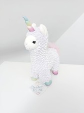 Peluche/Doudou Licorne Lama Mauve Rose Arc En Ciel Brillant 32cm Sugar Plum Gund