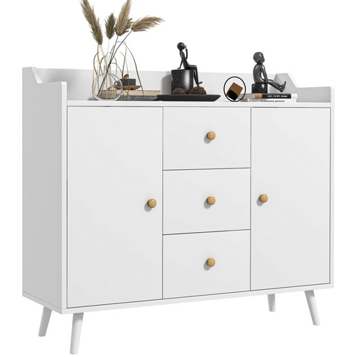 Homcom buffet 90x32x80cm blanc - 90x32x80cm,