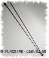 AIGUILLES A TRICOTER 30cm ALUMINIUM GRIS N°5 Neuves