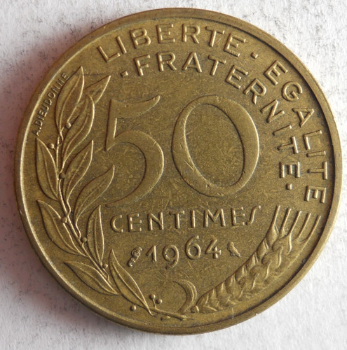 1964 france centimes pièce - 50,