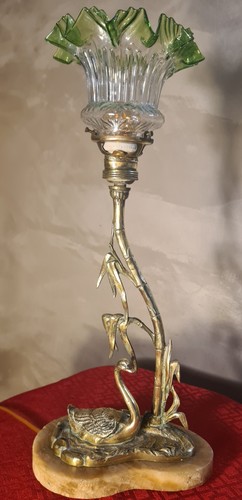 Lampe bronze avec mabre jolie - lampe,