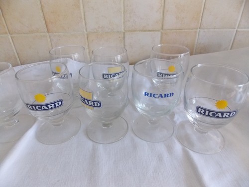 Lot de8 verres ricard - de8, de