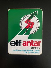 VIEUX PAPIER ANCIEN AUTOCOLLANT PUBLICITAIRE ELF ANTAR SECURITÉ BROSSE-MONTCEAUX