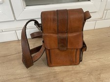 Sacoche En Cuir Vintage Avec Lanière 26 Cm De Haut X 18 Cm De Largeur