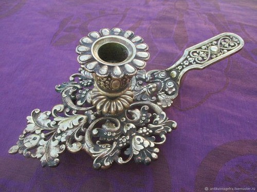 Bougeoir ancien bronze - bougeoir, de