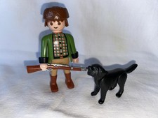 Playmobil Chasseur Et Son Chien Fusil Forêt Animaux Ferme