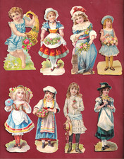 50 Très Rare Chromo Decoupis Belle Fête De Fleurs  Magnifiques Bébés  19 Siècle
