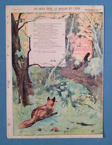Fable fontaine les deux - fable, de