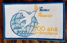Insigne tissu SCOUTS DE FRANCE 100 ANS de Scoutisme 2007 ORIGINAL patch 