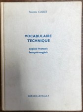 Cusset Vocabulaire technique FR EN Berger-Levrault 1965 Electricité Mécanique