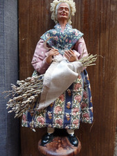 Ancien Santon MARINACCI Greoux en argile et fil de fer