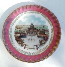 ASSIETTE BASILICA DI SAN PIETRO ROMA PORCELAINE RHEINPFALZ HARTPORZELLAN GERMANY