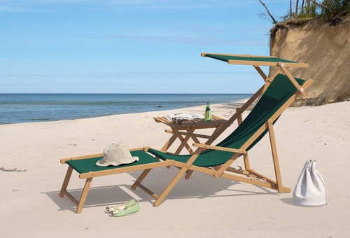 Chaise longue jardin verte - chaise, de
