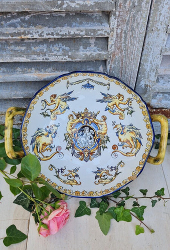 Ancien plat renaissance gien - ancien,