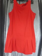 robe NAF NAF t.44 couleur rouge cerise tissu nid d'abeille hauteur 85cm tbé comm