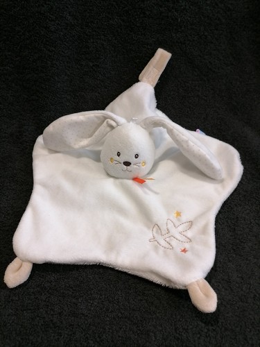 Doudou plat lapin blanc - doudou,