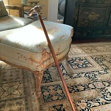 Canne bâton de marche en bois manche homme femme victorien designer lapin...