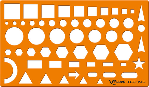 Normographe trace formes - -,