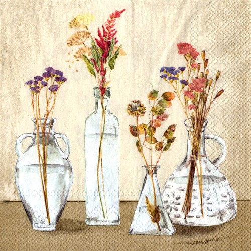 Serviettes papier fleurs en - papier,