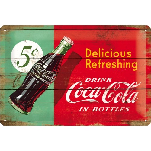 Plaque tôle coca cola - plaque, en