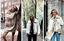 Veste En Borg Double Face Pour Femme Zara Taille M Réf 6254 108