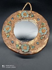 Miroir céramique Vintage Vallauris La Roue .