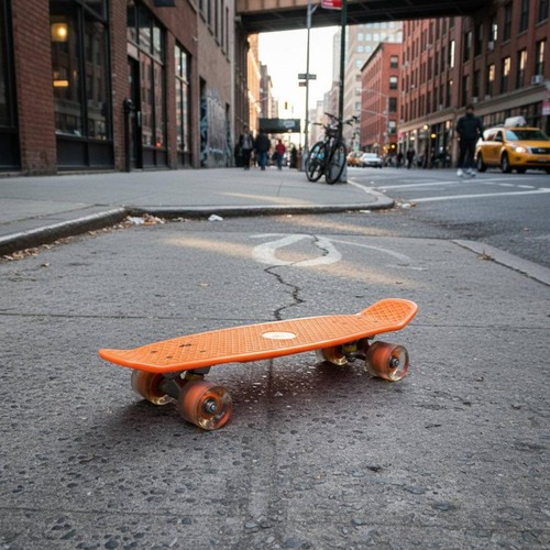 Mini skateboard orange roues - skateboard,