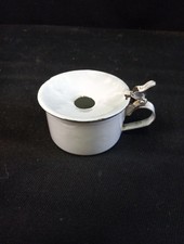 Petit Crachoir En Tôle Émaillée H 7cm Diam. 11cm