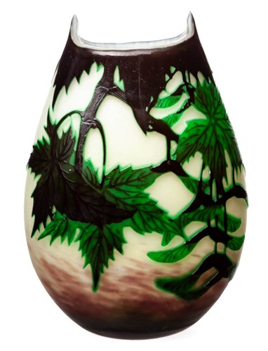 Vase cameo avec décor - vase,