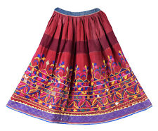 Jupe Longue En Coton Indien Brodée Traditionnelle Ghaghra Enroulée