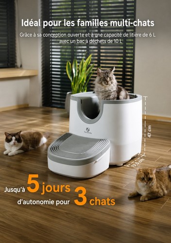 Bac litière autonettoyant - à,