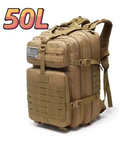 Sac tactique kaki beige 50l - kaki,