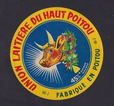 Ancienne étiquette Fromage France BN2020019 Poitou Vache